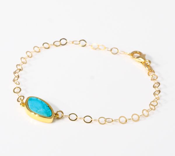 Turquoise - ターコイズ ブレスレット 天然石 ブレスレット アクセサリー レディース ブレスレット ゴールド ブレスレット 誕生石 プレゼント 12月誕生石