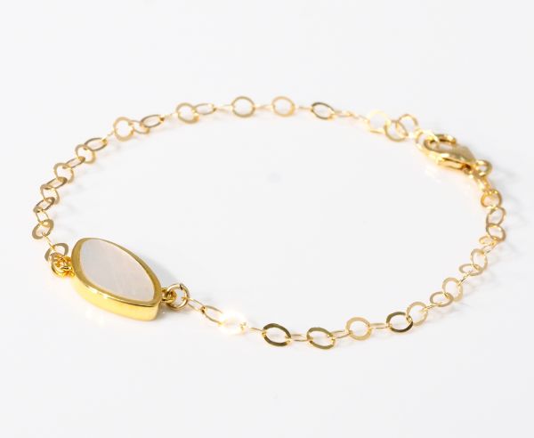 Pearl - シェルパール ブレスレット アクセサリー レディース ブレスレット ゴールド ブレスレット イタリア 刻印あり プレゼント