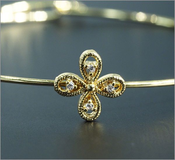 ジルコニア ダイヤモンド ブレスレット ゴールド ブレスレット フラワー ブレスレット レディース ブレスレット ジルコニア アクセサリー レディース ジュエリー プレゼント