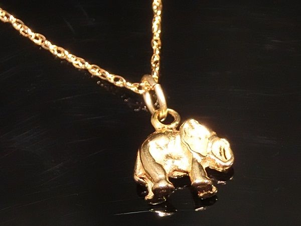 乐天商城 - エレファント ネックレス ゴールド ネックレス レディース ネックレス 象 モチーフ チャーム アクセサリー 40cmチェーン