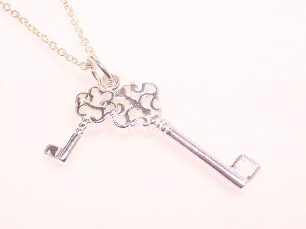 乐天商城 - SV925 ネックレス キー ネックレス アクセサリー レディース ネックレス シルバー 鍵 デザイン ネックレス プレゼント 45cmチェーン 【刻印あり】