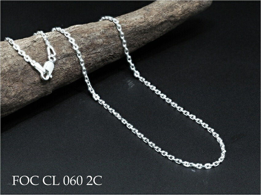 乐天商城 - SV925 2面カット アズキチェーンネックレス 2.00mm 45cm No.FOC CL 060 2C