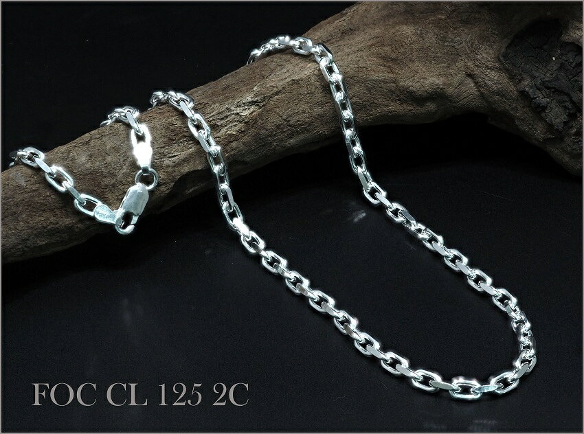 Rakuten - SV925 2面カット アズキチェーンネックレス 4.00mm 50cm No.FOC CL 125 2C