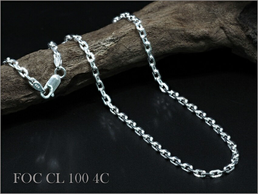 Rakuten - SV925 4面カット アズキチェーンネックレス 3.50mm 60cm No.FOC CL 100 4C
