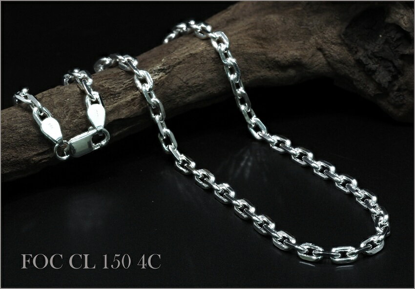 乐天商城 - SV925 4面カット アズキチェーンネックレス 5.00mm 45cm No.FOC CL 150 4C