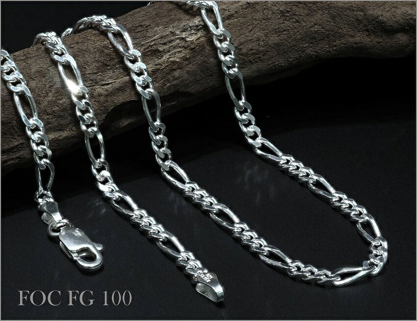 天然石ネックレスjewelry レゴリスのSV925 喜平 フィガロチェーンネックレス 3.50mm 60cm No.FOC FG 100｜アングル2
