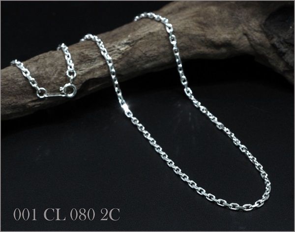 Rakuten - SV925 2面カット アズキチェーンネックレス 2.50mm 45cm No.001 CL 080 2C