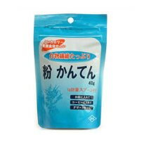 厳選した海藻より抽出された粉末寒天です。 食物繊維たっぷりの食品で、ヘルシーメニューが手軽でカンタンに作れます。 便利な1g計量スプーン付。 保管・携帯に便利なジッパー付き。 ■食物繊維のいいところ！ ・ノンカロリー。 ・胃の中で膨らんで満腹感をもたらします。 粉寒天　40g 内容量 40g 原材料 海藻（紅藻類） 栄養成分 100g あたり　 エネルギー 0kcal、たんぱく質 0g、脂質 0g、糖質 0g、食物繊維 82.4g、ナトリウム 107mg お召し上がり方 【寒天ゼリーの作り方】 水300ccに添付スプーン2杯（約2g）を入れ、煮溶かします。火を止め、砂糖・フルーツなど、お好みで味付けし、型に流し、冷蔵庫で冷やしてお召し上がり下さい 【お米を炊くとき】 米3合に添付スプーン2杯（約2g） 【その他】 お茶、コーヒー、カップラーメンに添付スプーン1〜3杯（約1〜3g）をお好みで入れ、よくかき混ぜてお召し上がり下さい 保存方法 直射日光・高温多湿を避け常温で保存 開封後はしっかりとジッパーを閉めて下さい 販売者 株式会社　朝日 区分 健康食品・ダイエット 広告文責 株式会社タモン　026-247-8151