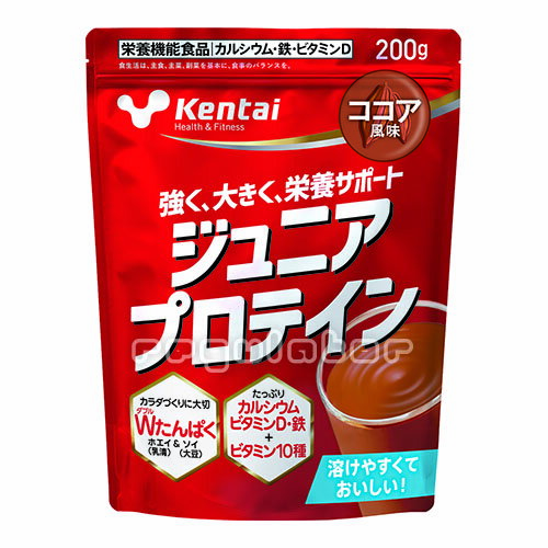 （まとめ買い）【Kentai】 ジュニアプロテイン ココア風味 200g×12 【ケンタイ・健康体力研究所】