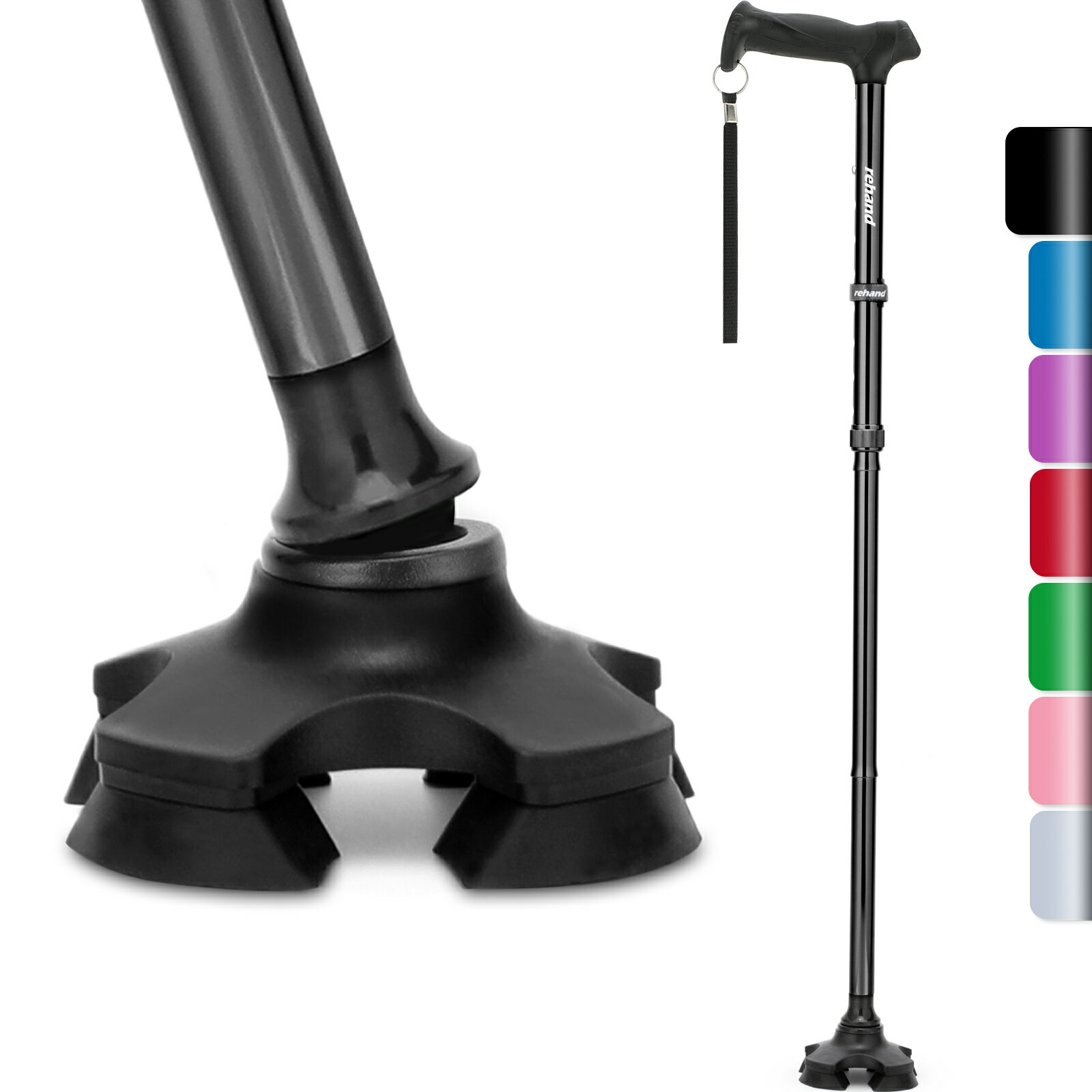 島製作所 オールカーボン クオッドケイン四点式 花柄NB(代引不可)【送料無料】