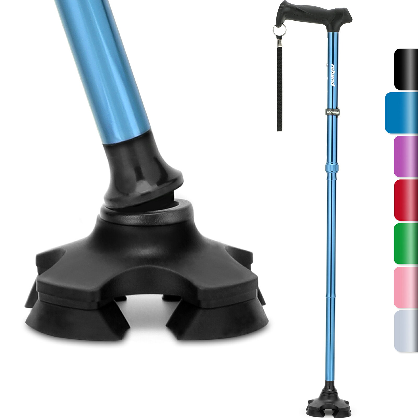 島製作所 オールカーボン クオッドケイン四点式 花柄NB(代引不可)【送料無料】