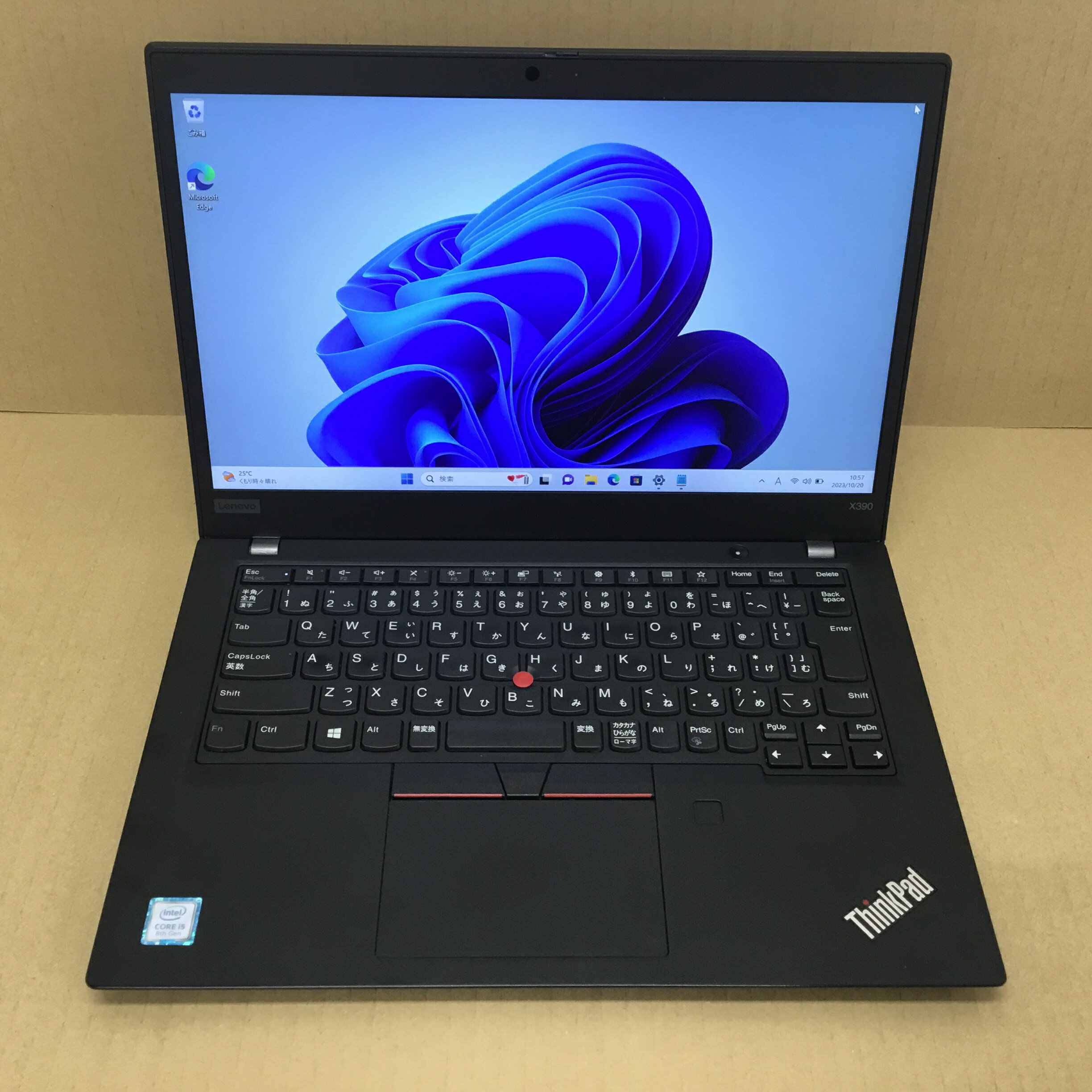 【中古】 オフィス2019付 LENOVOノートパソコン THINKPAD X390 CI5(8250U)-1.6GHZ 8GB SSD256GB 13.3in WIN11P WLAN BLUETOOTH カメラ 送料 無料 14時までの ご注文 即日発送