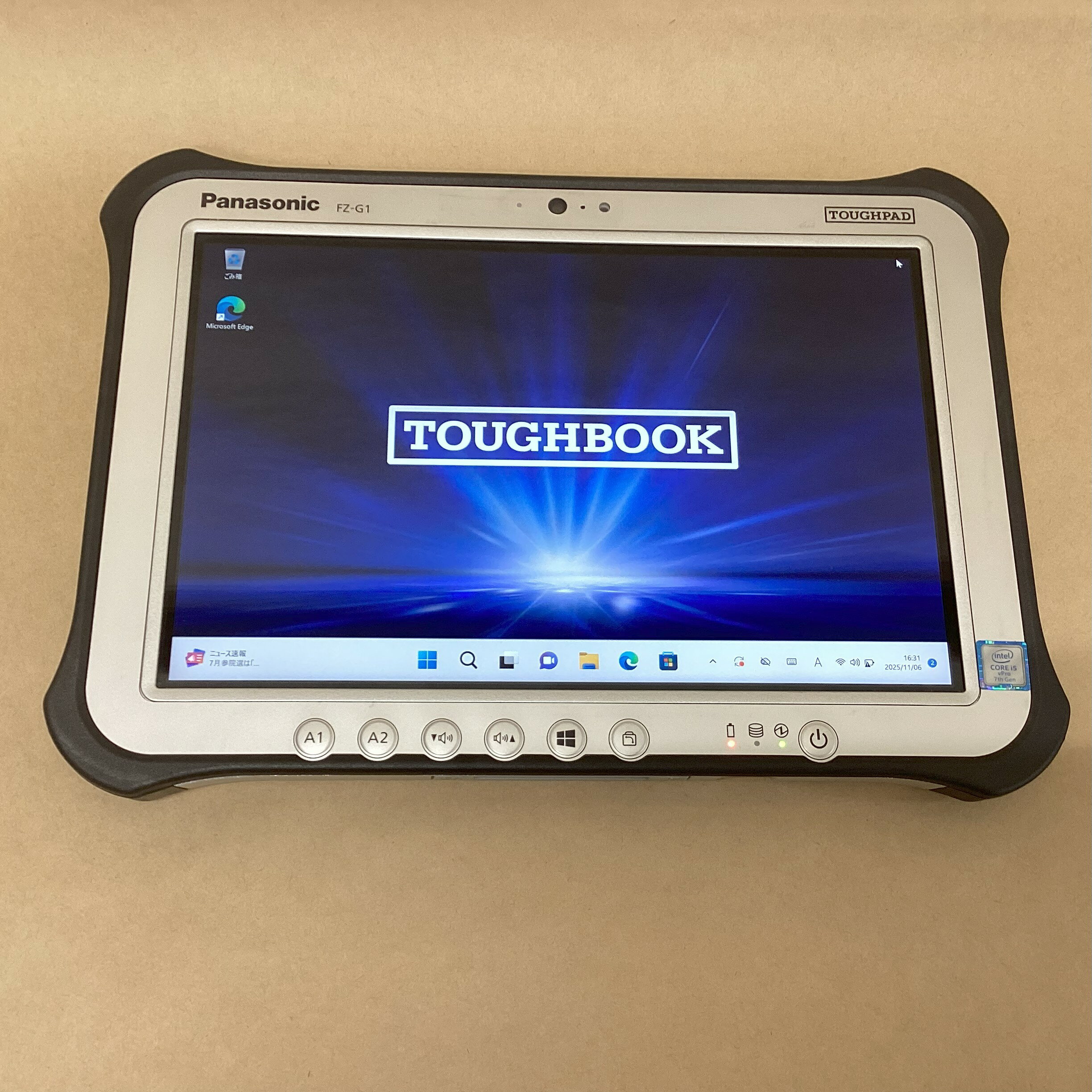 【中古】 PANASONIC タブレット TOUGHPAD FZ-G1W3000VJ CI5(7300U)-2.6GHZ 4GB 128GB 10.1インチ WIN1P 無線 BLUETOOTH カメラ 送料 無料 14時までの ご注文 即日発送