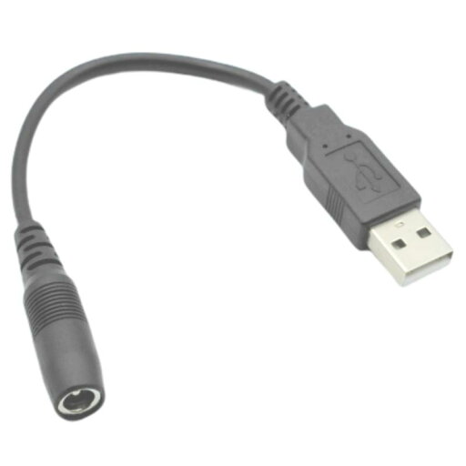 USB→DC(外径5.5φ/内径2.1φ)メス→USB2.0(A:オス)変換ケーブル 55212A-015 USB→DC(外径5.5φ/内径2.1φ)メス→USB2.0(A:オス)変換ケーブル 55212A-015