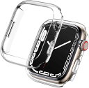 対応 Apple Watch Series 7 45mm 専用保護ケース クリア、スクリーンプロテクターなしのハード PCバンパーケースと