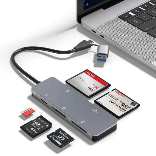 CFastカードリーダー、USB 3.0 USB C CFast 2.0カードリーダー、SanDisk, Lexar, Transcend, Sonカード用5GbpsアルミニウムCFastメモリーカードアダプター、CFast/CF/SD/TF/XDカード CFastカードリーダー、USB 3.0 USB C CFast 2.0カードリーダー、SanDisk, Lexar, Transcend, Sonカード用5GbpsアルミニウムCFastメモリーカードアダプター、CFast/CF/SD/TF/XDカード