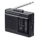 サンワダイレクト カセットテープ MP3変換プレーヤー ラジオ付 microSD保存 AC電源/乾電池 スピーカー機能 ACアダプタ・イヤホン付 400-MEDI037