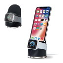 エレコム iPhone&Apple Watch用スタンドケーブル差込可能ブラック AW-DSCHIPBK(2)