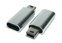 Access 【2個セット】 USB Type C (メス) to Mini USB (オス) アダプタ シルバー ケーブル接続 コンバーター タイプC から ミニUSB EC18SV-2P(2)