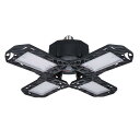 LEDシーリングライト ガレージライト 4灯式 100W 10000lm 昼白色 6500K ペンダントライト 天井照明 ダイニング 折りたたみ式 工事不要 角度調節可能 省エネ 高輝度 6 8 10畳 対応(2)