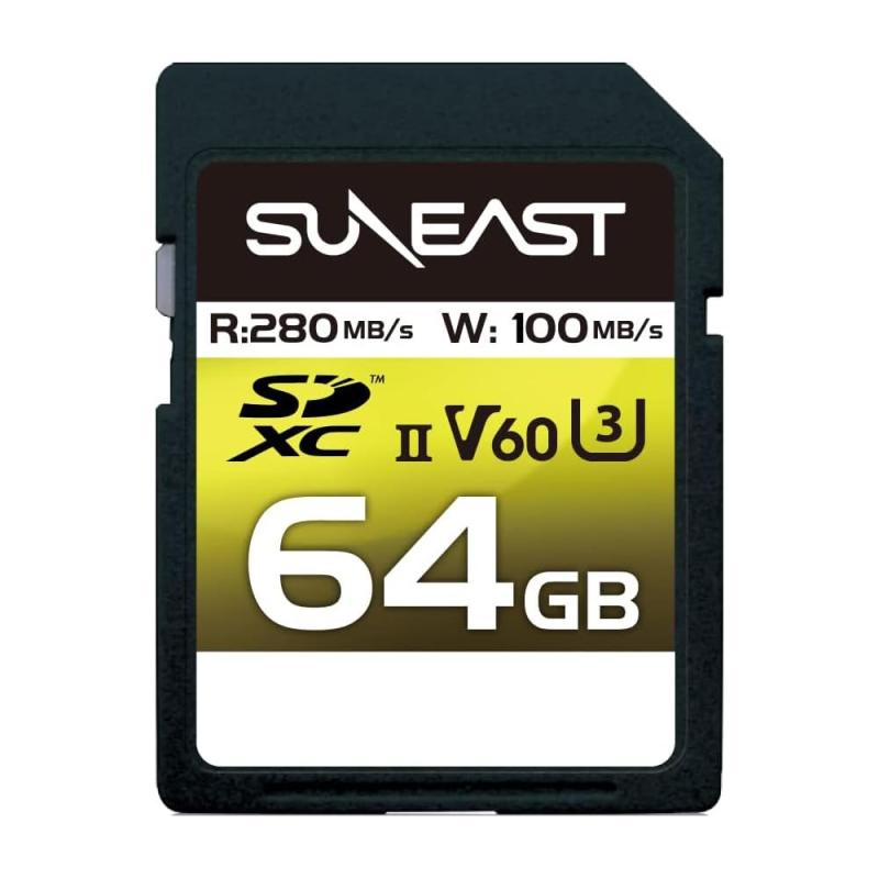 SUNEAST SDXCJ[h UHS-II V60 U3 4K UHD ULTIMATE PRO vtFbVi [J[h