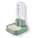 GIIPET-520ml ペット給水器 猫 犬 水飲み器 ペットボトル自動給水器 猫 水飲み皿みずのみ器 犬給水器スタンド固定浄水器 循環式 大容量飲料ボウル スケール付き 犬猫用 電源不要 プラスチック