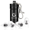 Quietide 耳栓 安眠 防音 睡眠用耳栓 小さいサイズ フィルター搭載 遮音値32dB 飛行機 仕事 勉強 繰り返し使用可能 携帯ケース付き 日本語説明書付 Q5