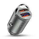 ANNIBER カーチャージャー Type C シガーソケット 急速充電/2ポート/12V・24V車対応 PD30W+QC18W USB-C車載充電器 車 usbソケット タイプCシガーusb充電器 USB車 充電器車用 iPhone 16/15/iPh(2)