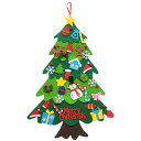 AISHITE クリスマスツリー フェルト DIY Merry christmas フェルトクリスマスツリー 壁掛け クリスマス飾り クリスマスオーナメント 飾り玄関 手作り 取り外し可能 贈り物 プレゼント(3)