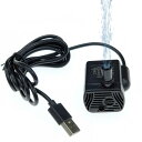 水中ポンプ 小型 排水ポンプ 水槽用 USB給電 潜水 静音 吐出量200L/H 揚程0.4-1.5M 水 調整可能 循環ポンプ 給水 水耕栽培 水族館水換え 養殖場適用 ブラック(4)