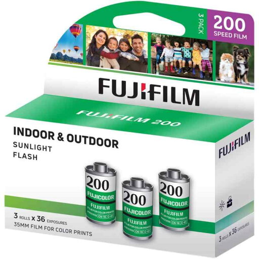 富士フイルム フジカラー 200 カラーネガフィルム ISO 200 35mm サイズ 36枚撮り CA-36 3個パック 富士フイルム フジカラー 200 カラーネガフィルム ISO 200 35mm サイズ 36枚撮り CA-36 3個パック