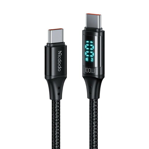 Mcdodo Type-C Type-Cケーブル 出力スクリーン表示 100W急速充電 Mcdodo Type-C Type-Cケーブル 出力スクリーン表示 100W急速充電