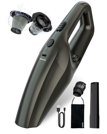 TANYO ハンディクリーナー コードレス 14000PA 超吸引 ブラシレスモーター 手持ち掃除機 小型ポータブル 長時間使用 USB充電式 小型掃除機 車用清掃/家具/家 TANYO ハンディクリーナー コードレス 14000PA 超吸引 ブラシレスモーター 手持ち掃除機 小型ポータブル 長時間使用 USB充電式 小型掃除機 車用清掃/家具/家