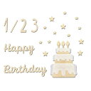 lollipopk ハッピーバースデー 木製レターバナー 誕生日 happy birthday 飾り ガーランド 1歳 2歳 3歳 ハーフバースデー お祝い 星...