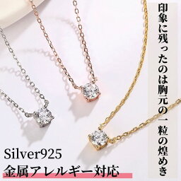 REI WENZ ネックレス レディース 【全品高品質Silver925】ネックレス ギフト 定番 プラチナ シンプル Silver925 シルバー ゴールド ピンクゴールド ジルコニア プレゼント 誕生日 レディース ダイヤ K18