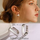 【高品質Silver925】ピアス シルバー スクエア 四角 バー スティック Silver925 レディース 女性 大ぶり 金属アレルギー プレゼント･･･
