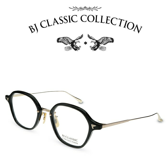 BJクラシック コレクション メガネ メンズ BJ CLASSIC COLLECTION COMBI COM-574IT C-1-1 ブラック ゴールド BJクラシックコレクション 度付きメガネ 伊達メガネ メンズ レディース 本格眼鏡