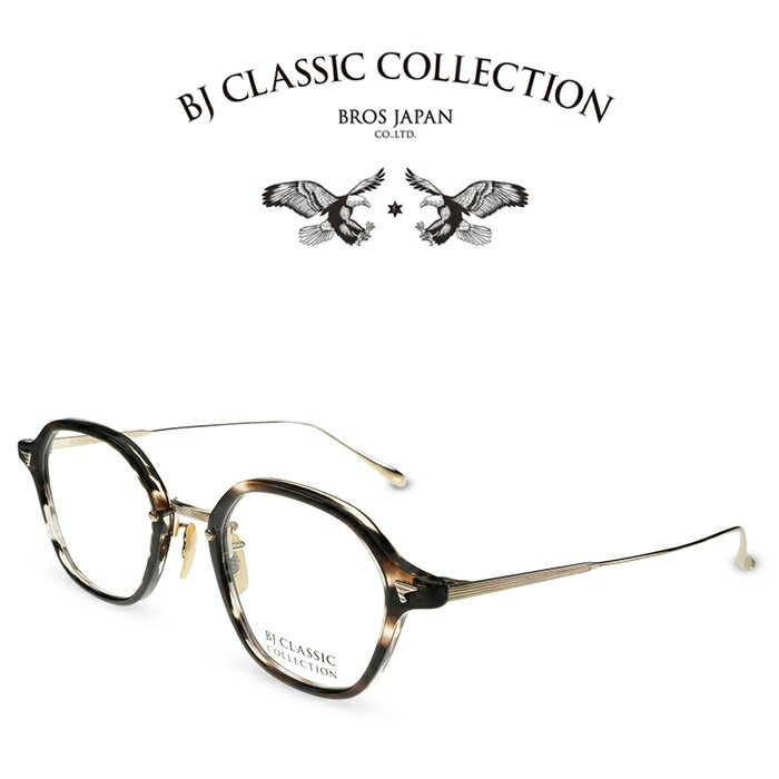 楽天メガネ＆サングラス REI-GLASSESBJ CLASSIC COLLECTION COMBI COM-574IT C-30-1 クロササ ゴールド BJクラシックコレクション 度付きメガネ 伊達メガネ メンズ レディース 本格眼鏡 （お取り寄せ）