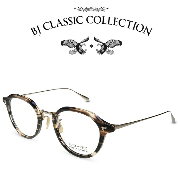 BJクラシック コレクション メガネ メンズ BJ CLASSIC COLLECTION COMBI COM-573NT C-30-1 クロササ ゴールド BJクラシックコレクション 度付きメガネ 伊達メガネ メンズ レディース 本格眼鏡
