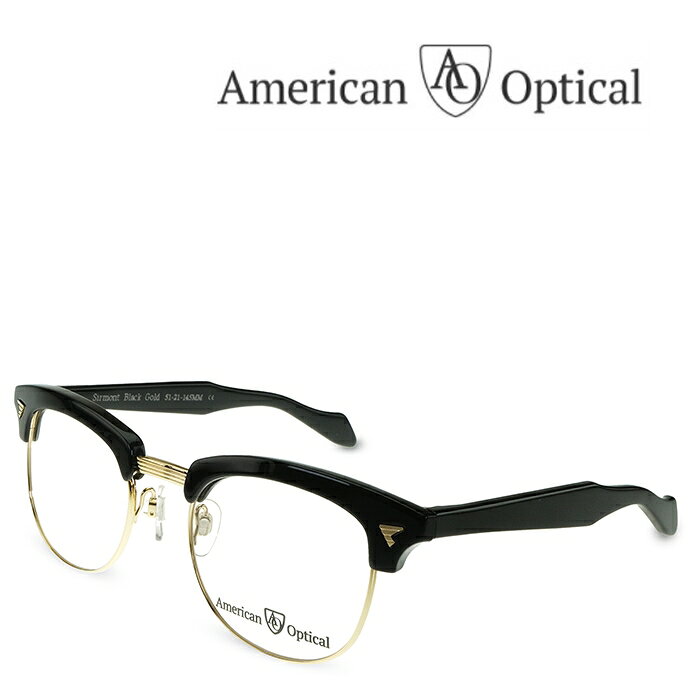 乐天商城 - American Optical Sirmont BLACK GOLD アメリカンオプティカル サーモント メガネフレーム メンズ 度付きメガネ 伊達メガネ