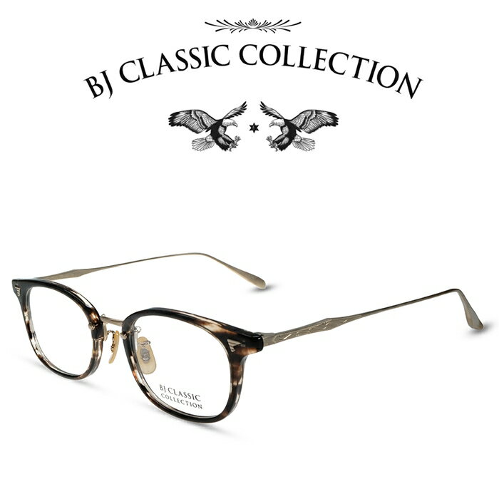 BJクラシック コレクション メガネ メンズ BJ CLASSIC COLLECTION COMBI COM-560LT C-30-6 クロササ マットゴールド BJクラシックコレクション 度付きメガネ 伊達メガネ メンズ レディース 本格眼鏡 （お取り寄せ）