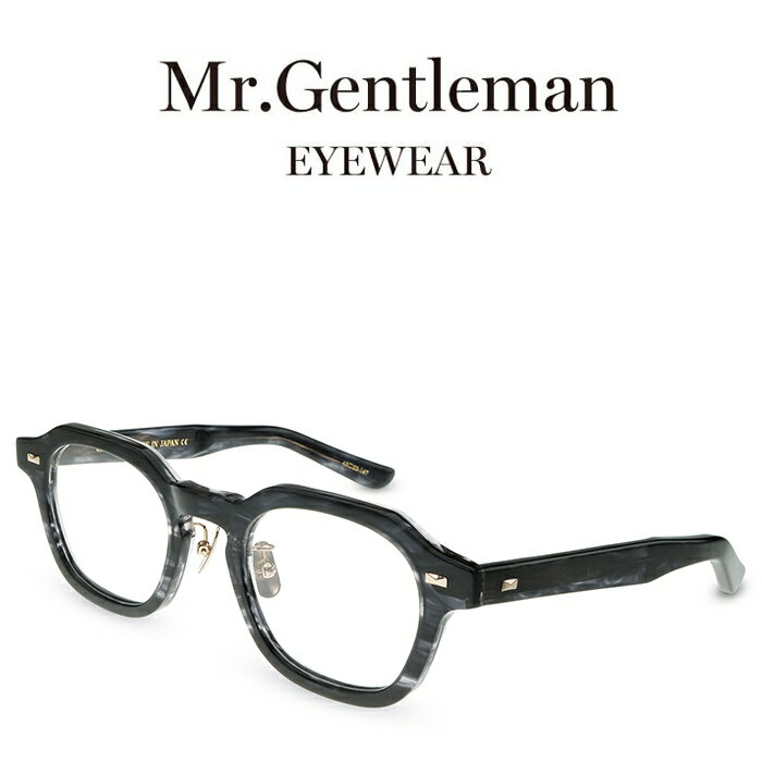 乐天商城 - Mr.Gentleman ミスタージェントルマン GREGORY 48 B Grey Marble メンズ レディース メイドインジャパン 度付きメガネ 伊達メガネ 日本製 本格眼鏡