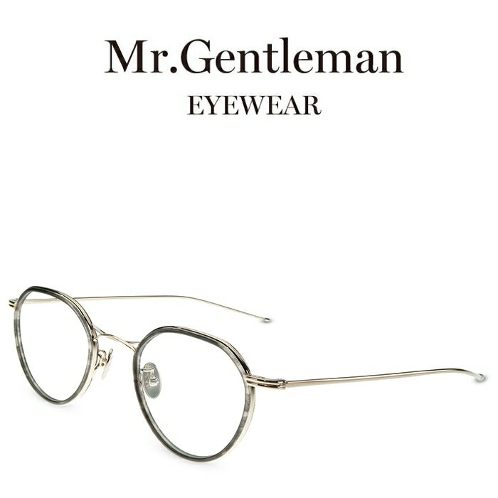 Rakuten - Mr.Gentleman ミスタージェントルマン LEONARDO 2 X Smoky Black-Gold＆Silver メンズ レディース メイドインジャパン チタン 度付きメガネ 伊達メガネ 日本製 本格眼鏡