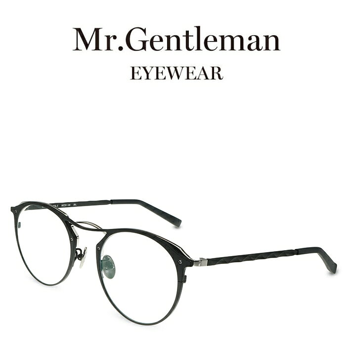 乐天商城 - Mr.Gentleman ミスタージェントルマン TAYLOR C Matte Black＆Silver-Matte Black メンズ レディース メイドインジャパン チタン 度付きメガネ 伊達メガネ 日本製 本格眼鏡