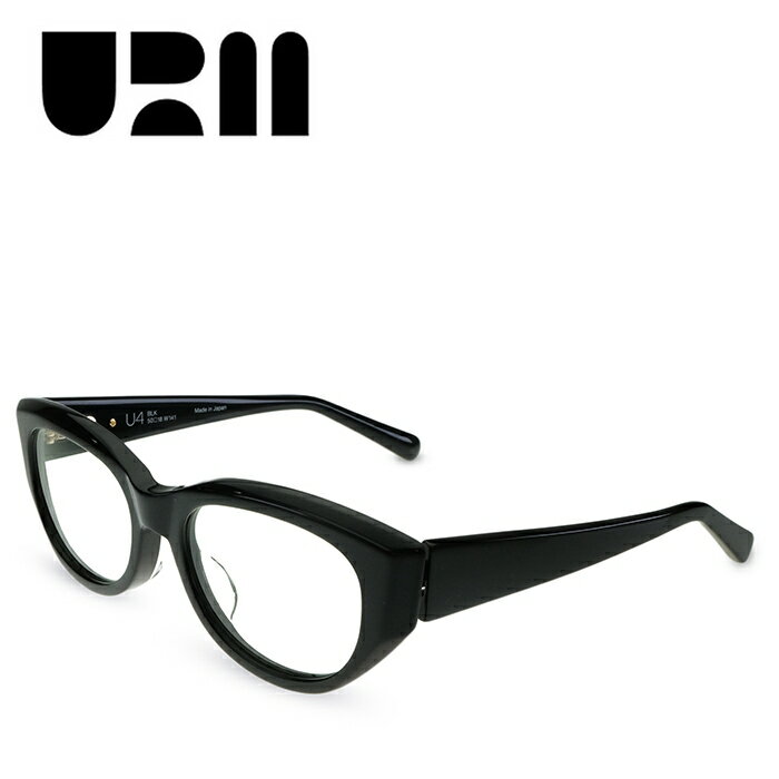 乐天商城 - URM（ウルム） U4 BLK Black ブラック メンズ レディース 度付きメガネ 伊達メガネ