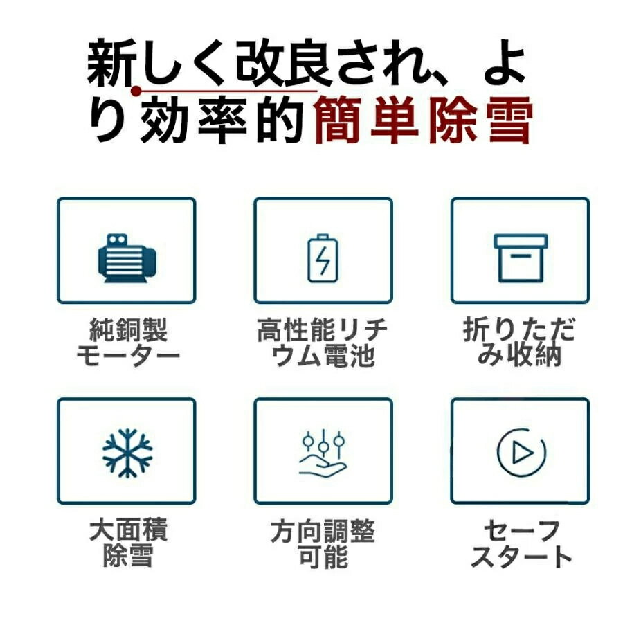 【2026最新進化版】電動除雪機 充電式 コードレス 折り畳み式 伸縮式 軽量設計 大...