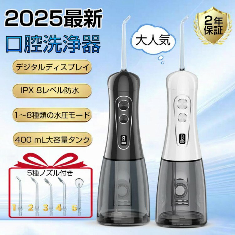 口腔洗浄器 スプレー洗浄器 スプレー洗浄機 8種類のモード調整可能 IPX8防水設計 ポータブル 歯科用ス..
