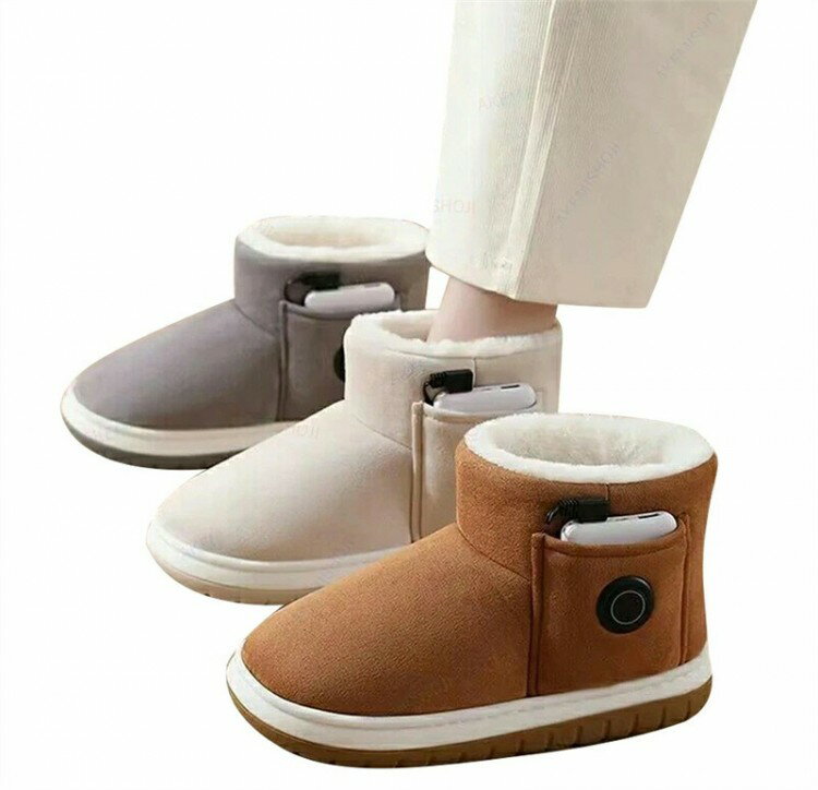 電熱ブーツ 電熱ホットウォーマー 電熱スノーブーツ フットウォーマー USB足温器 歩ける 電気足温器 電..