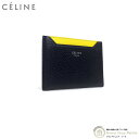 セリーヌ 名刺入れ 【2,000円OFFクーポンで値引き！】セリーヌ （CELINE） バイカラー カードケース カードホルダー 名刺入れ 10781 旧ロゴ ブラック×イエロー【新品】