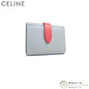 セリーヌ 財布（レディース） セリーヌ （CELINE） バイカラー スモール ストラップ 三つ折り 財布 10H48 LIGHT GREY×GRENADINE【新品】